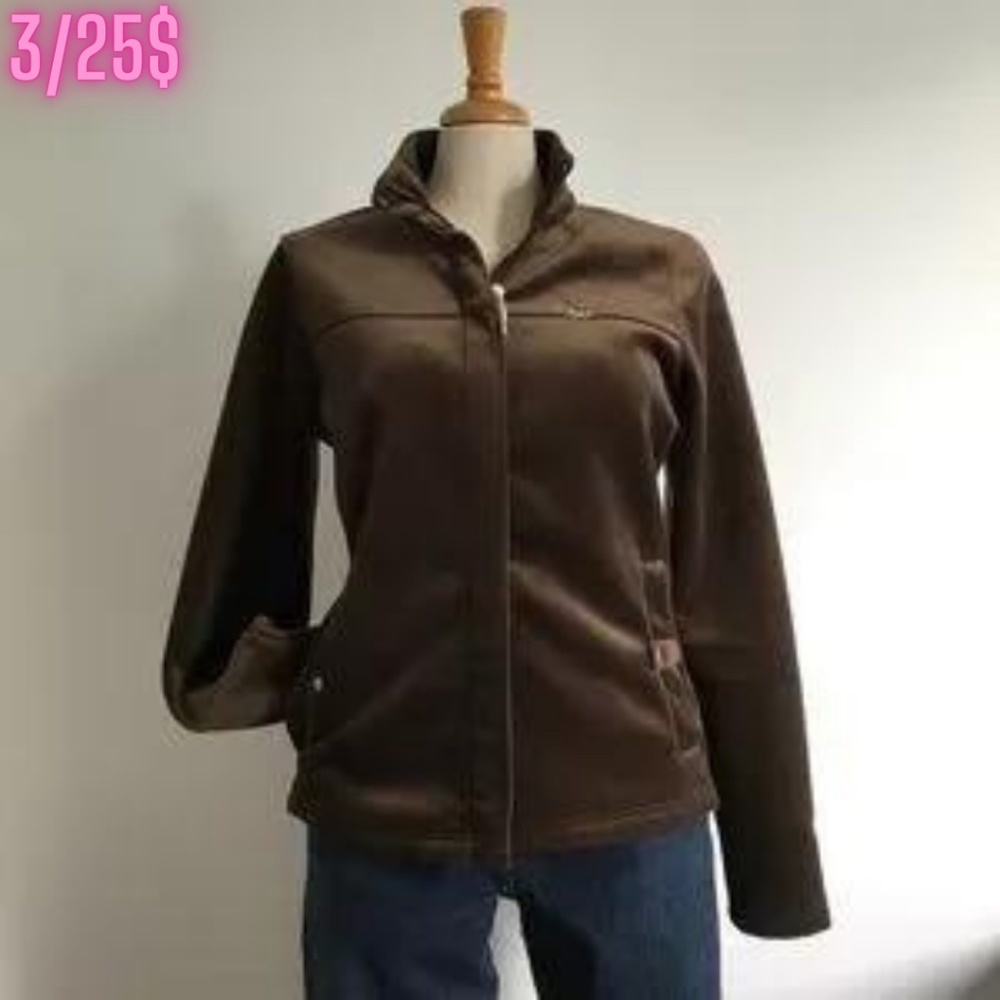 Orage - Brown Velvet Zipped Jacket - 3/25$